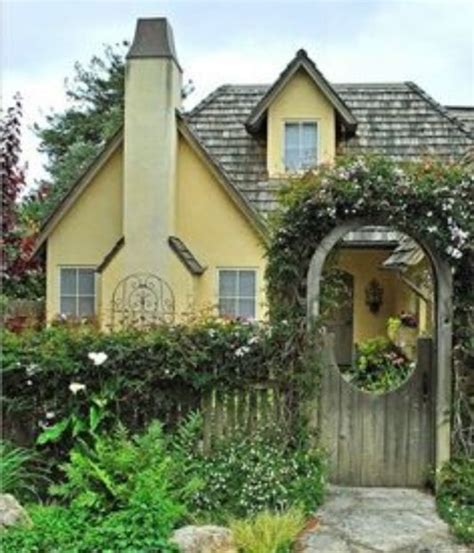 Yellow Cottage Quaint Cottage Fairytale Cottage Storybook Cottage