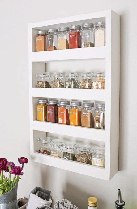 Kitchen Shelves Spices Drawers 54 New Ideas Wall Spice Rack Kitchen