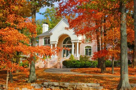 Houses Calm Place Autumn Moril Nice Trees Fall Nature Beautiful Lovely