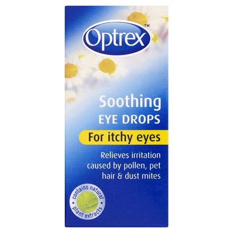 6 X Optrex Soothing Eye Drops For Itchy Eyes 10ml Uk Health