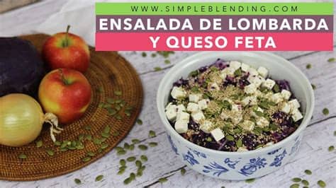 Pero esta lombarda con manzana no es exactamente aunque haya muchas recetas de lombarda en las que se añaden líquidos porque se cuece, para cocinar esta lombarda con. Ensalada de lombarda y queso feta | Lombarda con queso y ...