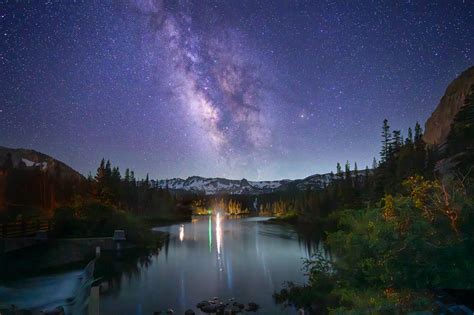 The Milky Way Over Twin Lakes Mammoth Lakes Vern Clevenger Photography