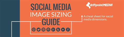 Social Media Image Sizing Guide Infographic Driftpoint