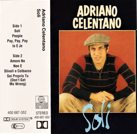 Adriano Celentano Soli 1979 Cassette Discogs