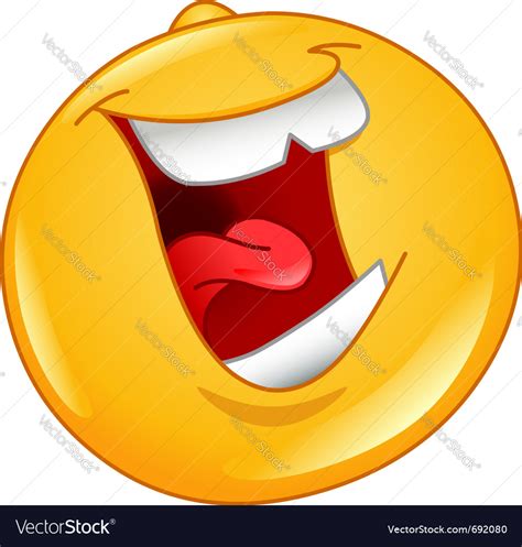 Laughing Out Loud Emoticon Royalty Free Vector Image