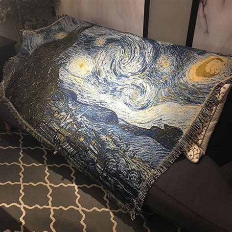 Blanket Of The Starry Night Cotton Van Gogh S Painting 6 Sizes