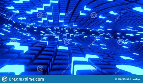 Animation Abstract Technology Network Loop In The Tunnel Science Cosmic