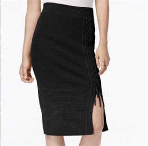 Rachel Rachel Roy Lace Up Sweater Skirt Black Size X Small Ebay