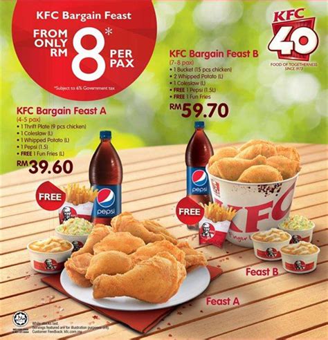 Kfc menu malaysia price bucket, hd png download these pictures of this page are about:kfc online menu with prices. KFC Bargain Feast - Storewide! - Food & Beverages sale in ...