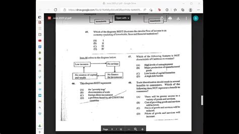 2009 Economics Paper 1 Mayjune Exam Cseccxc Youtube