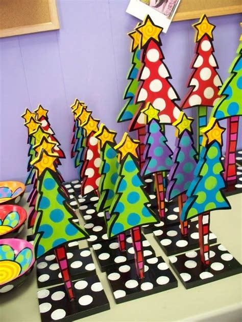 Bright Colored Funky Christmas Tree Clipart Collection
