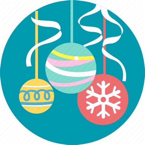 Ball, christmas, decoration, greeting, ornaments, party, rainbow icon png image