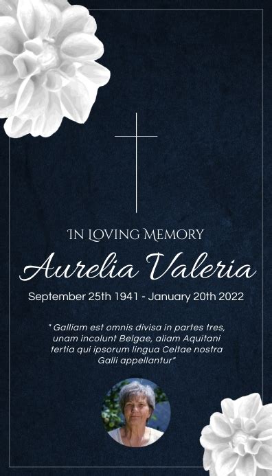 Funeral Memoriam Card Template Design Postermywall