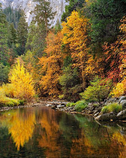 Autumn Reflections Merced River Beautiful Photos Of Nature Autumn