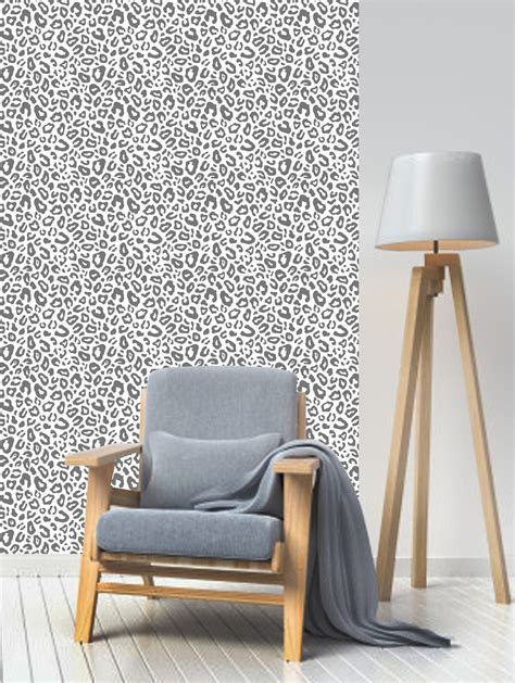 Leopard Print Removable Wallpaper Peel And Stick Leopard Etsy
