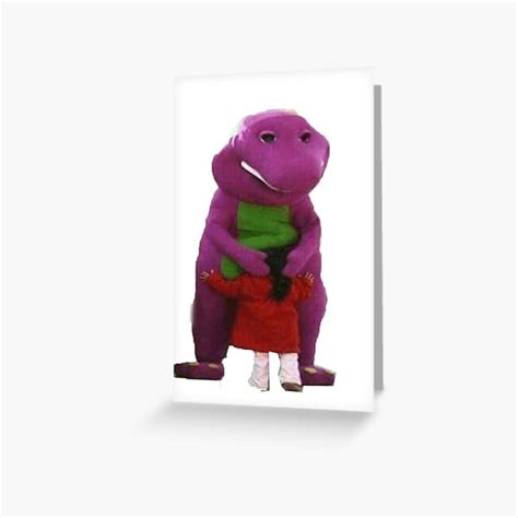 Barney The Dinosaur Greeting Cards Redbubble