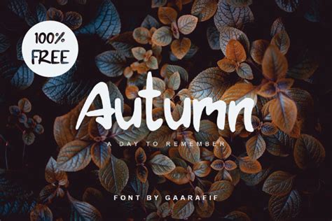 Free Autumn Brush Font Creativetacos