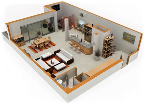 50 Studio Type Single Room House Lay Out And Interior Design