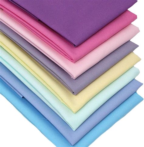 Fat Quarters Fabric Bundle Plain Solids Mega Pack In Blues Pinks And Purples Cotton