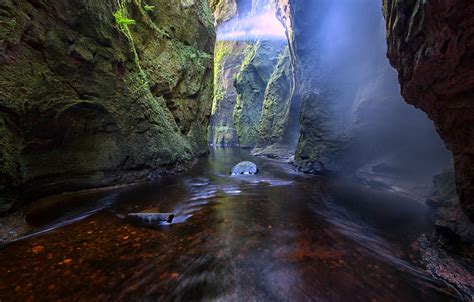 Free Images Nature Waterfall Formation Stream Cave Reflection