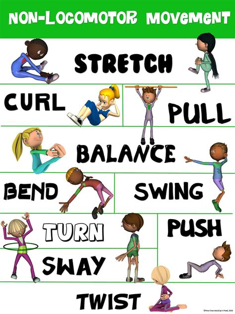 A Poster With Some Words On It That Say Stretch Pull Balance Swing