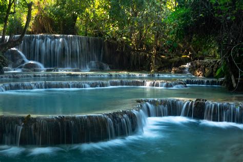 Luang Prabang Waterfalls Laos 6000×4000 Wallpaperable