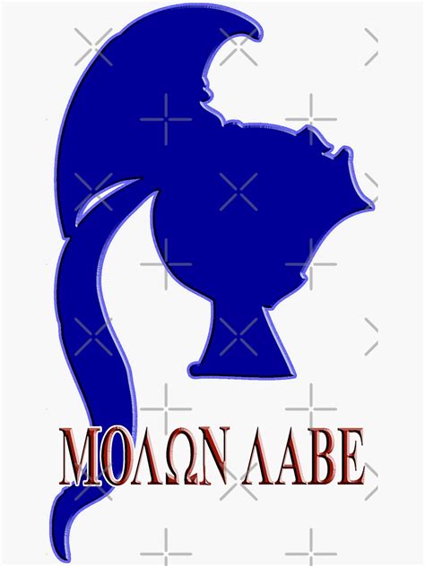 Molon Labe Sticker For Sale By Buckwhite Redbubble
