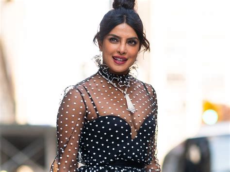 Priyanka Chopra Put A Playful Spin On The Sheer Fashion Trend In A 1370 Polka Dot Top And