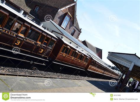 Train Carriages Stationary At Station Platform Stock Photo Image Of