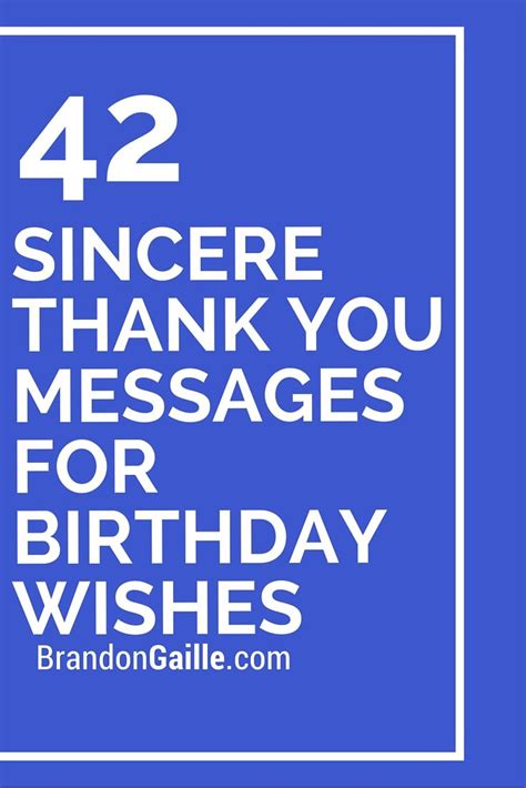 43 Sincere Thank You Messages For Birthday Wishes Messages Birthdays