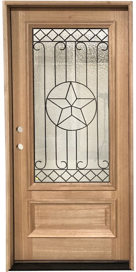 Texas Star 30x68 Mahogany Prehung Exterior Single Door