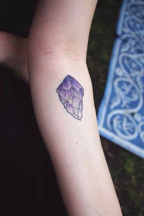Crystal Tattoo 42 Timeless Gemstone Tattoo Ideas That Attract Good Luck