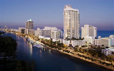 Usa Florida Miami Cities Jetty Islands Architecture Buildings