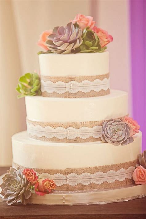 Outofmybubble 30 Burlap Rustic Country Weddings Cakes