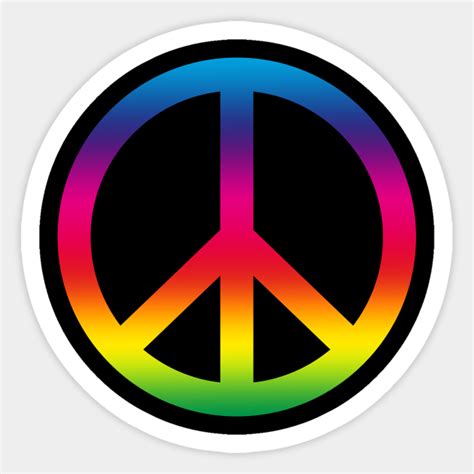 Rainbow Peace Sign Peace Sign Sticker Teepublic