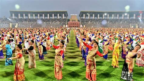 Assam S Bihu Dance Sets Two World Records With Over 11 000 Dancers And