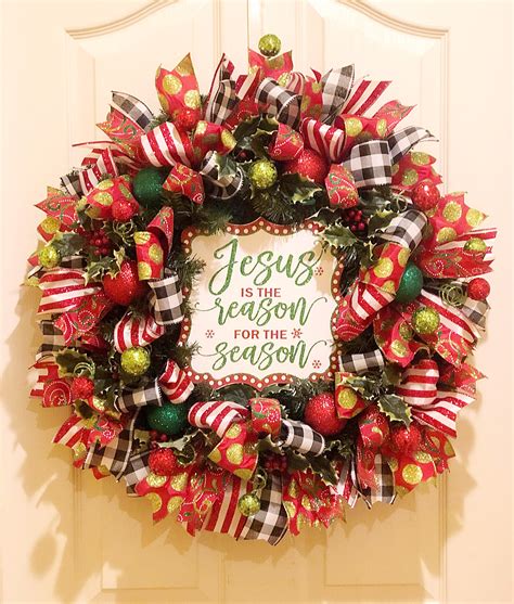 Kristens Creations Jesus Is The Reason For The Season Wreath