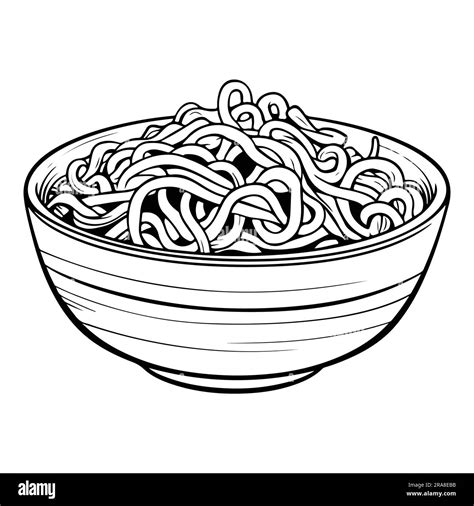 hand drawn delicious noodles in doodle style isolated on background stock vector image and art alamy