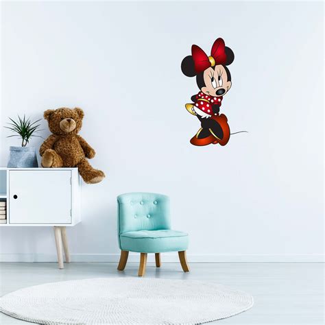 Wall Sticker Minnie Mouse Character Theme Poster Art Decal Etsy Uk
