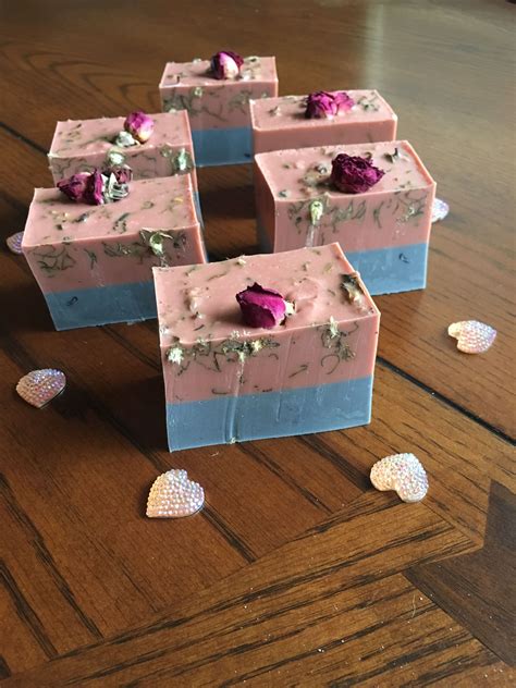 Rose Clay And Activated Charcoal Cbd Goats Milk Soap W Real Roses Rose