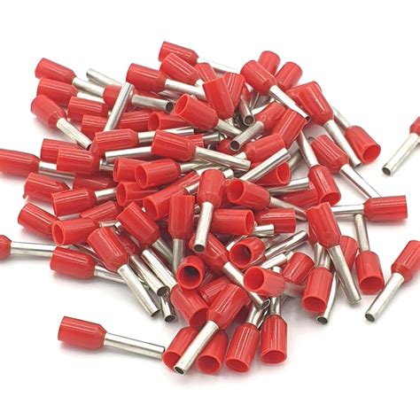 100pcs Insulated Single Cord End Wire Terminal Crimp Bootlace Ferrules