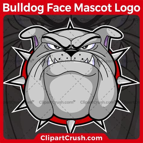An Angry Bulldog Face Mascot Logo With The Word Bulldog On Its Chest