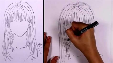 How To Draw Manga Long Hair Girl Mlt Youtube