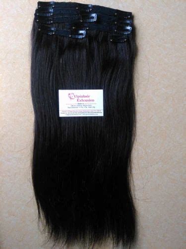 Jet Black Clip On Hair Extension For Personal At Rs 3000piece In