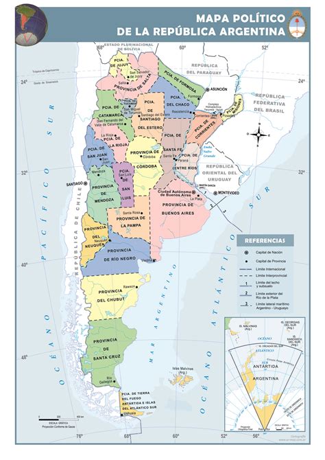 Mapa Politico De Argentina Mapa De Argentina Politico