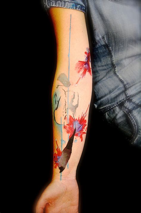 Abstract Watercolor Art Tattoo