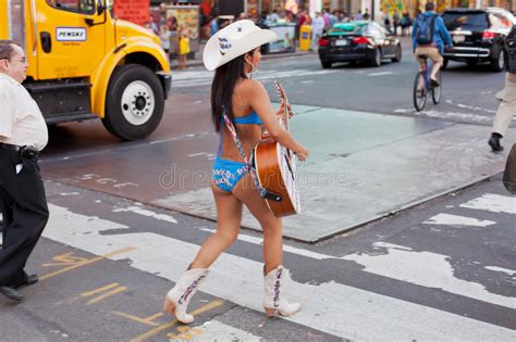 NYC Naked Cowboy Editorial Stock Photo Image Of Tourists 27360023