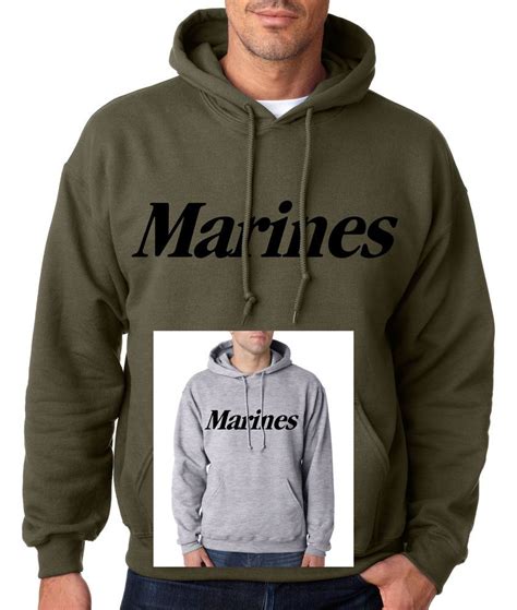 Marines Standard Hoodie Usmc Hooded Sweatshirt Military Marine Corps