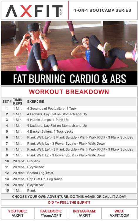 20 Minute Advanced Fat Burning Cardio And Ab Home Workout Belly Fat