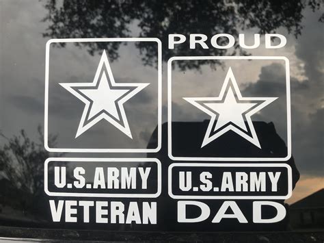 Army Veteran Military Window Decal Sticker Custom Made In The Usa Fast Shipping